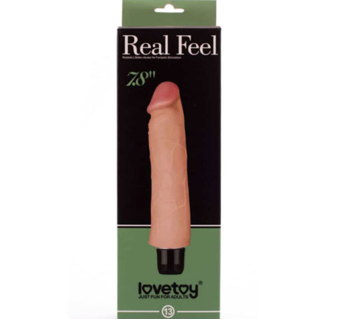 Реалістичний вібратор LoveToy Reel Feel Vibrator 7,8 Тілесний