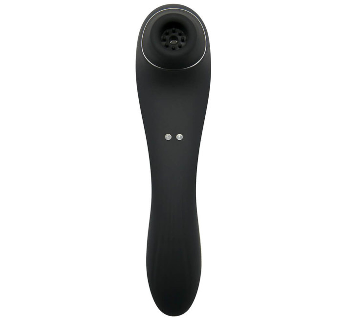 Вібратор і вакуумний стимулятор Alive Midnight Quiver Black - іграшка 2 в 1