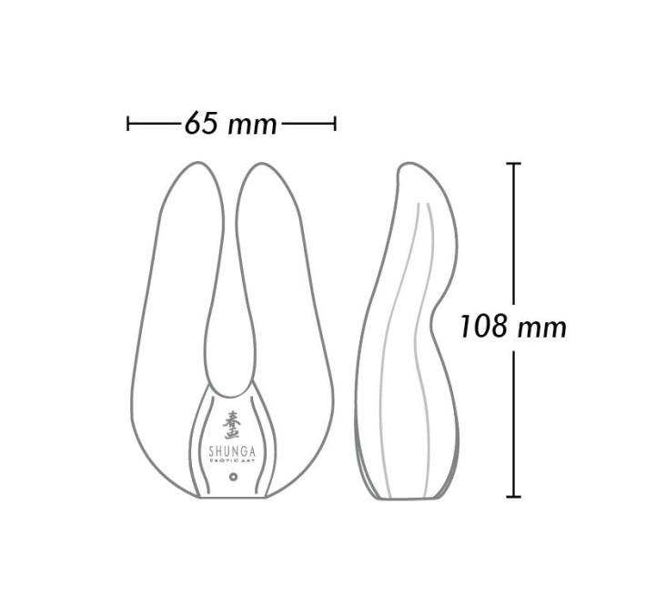 Вибратор для клитора Shunga Aiko Raspberry, гибкие кончики