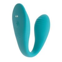 Подвійний вібратор S Pleasures Premium Delight, бірюзовий, для клітора та точки G, 10 режимів Подвійний вібратор S Pleasures Premium Delight, бірюзовий, для клітора та точки G, 10 режимів