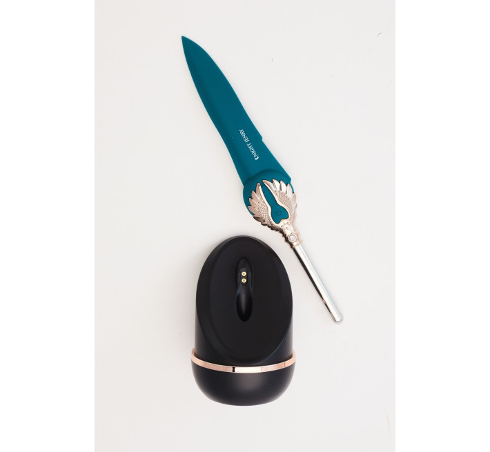 Вишуканий вібратор Knight Jenay FLOWERS & SWORD, маска, стрічка та лубрикант у комплекті