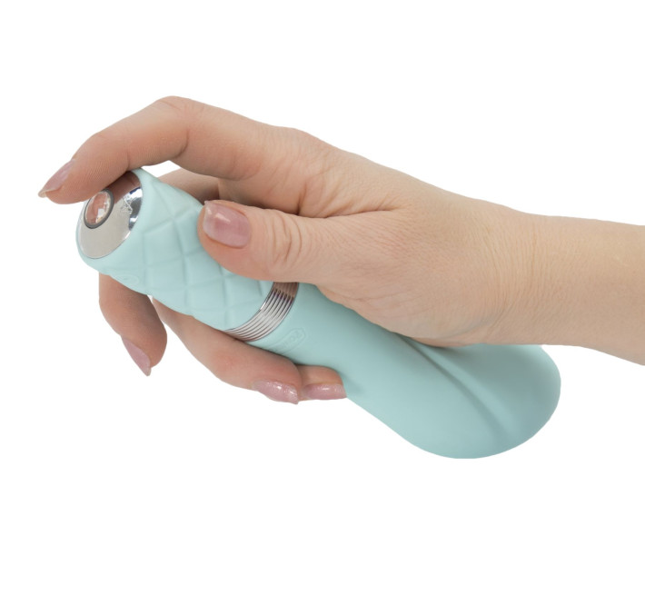 Розкішний вібратор PILLOW TALK Sassy із кристалом Сваровські Бірюзовий