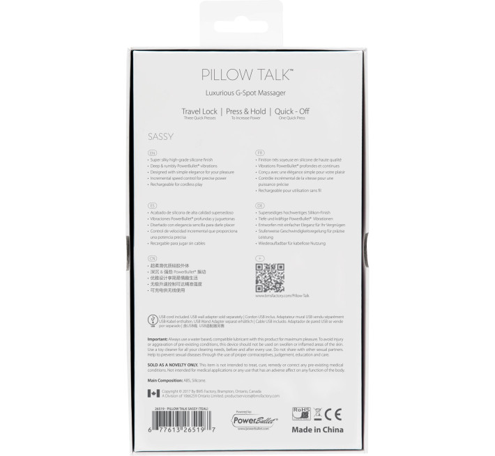 Розкішний вібратор PILLOW TALK Sassy із кристалом Сваровські Бірюзовий