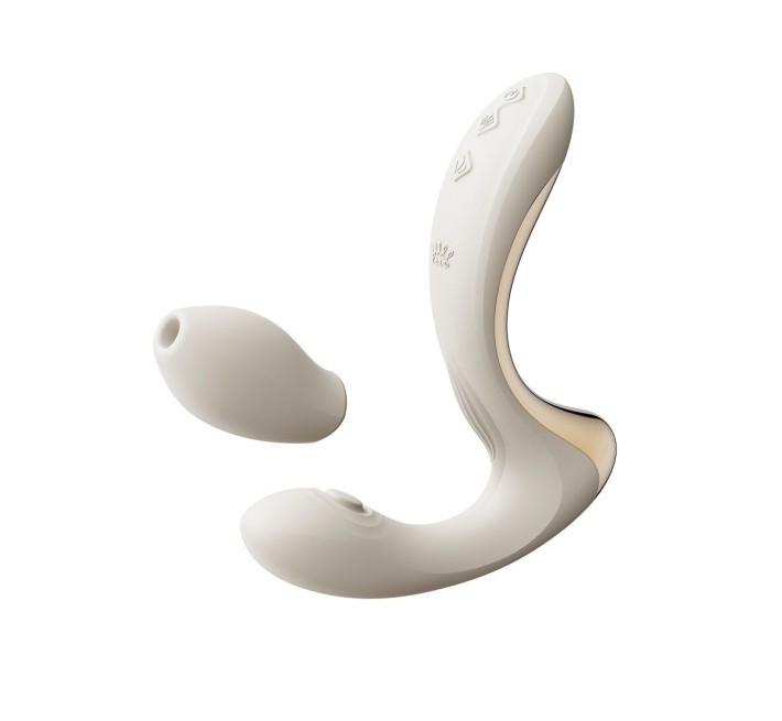 Вибратор-пульсатор с вакуумной насадкой Zalo – Talis G-Spot PulseWave Vibrator Ivory White