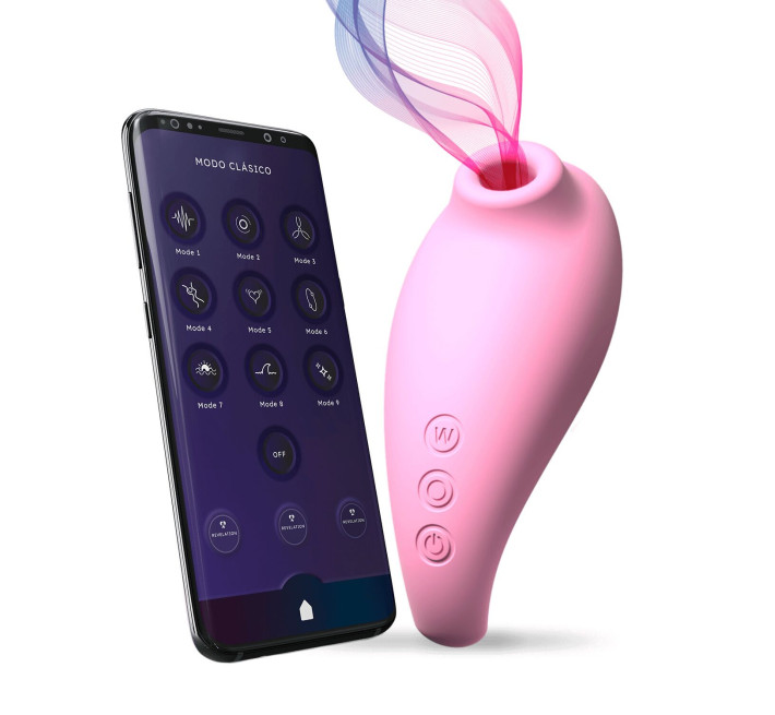 Вакуумный смарт-стимулятор Adrien Lastic Revelation Pink, режим Boost, управление через приложение