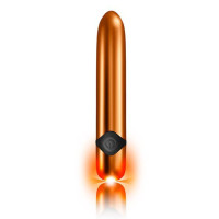 Потужний вібратор Rocks Off Havana Orange Gold з кольоровим LED-підсвічуванням