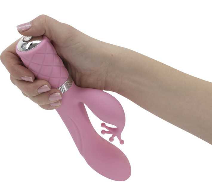 Роскошный вибратор-кролик Pillow Talk Kinky Розовый