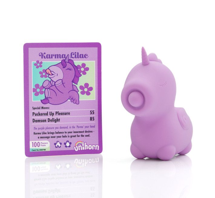Вібратор-єдиноріжка Unihorn - Karma Lilac, з пульсацією