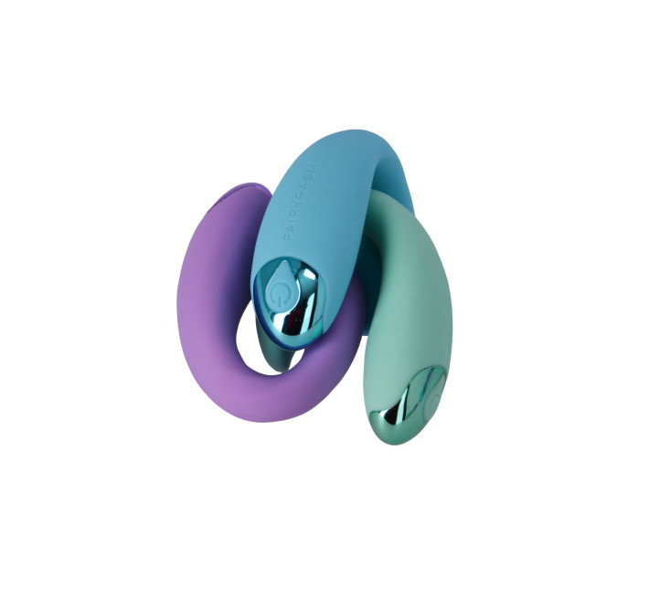 Вібратор для пар FairyGasm PleasureBerry blue, зарядний кейс, пульт ДК