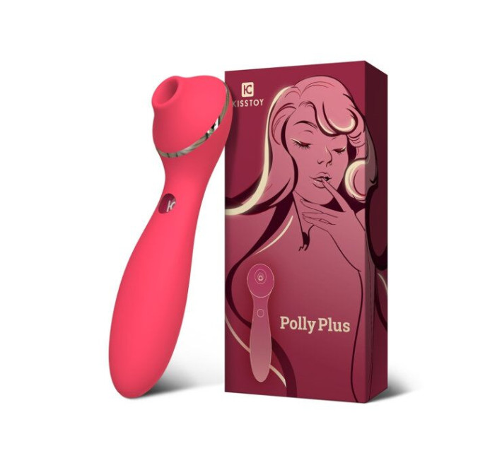 Вакуумный вибратор KisToy Polly Plus Красный