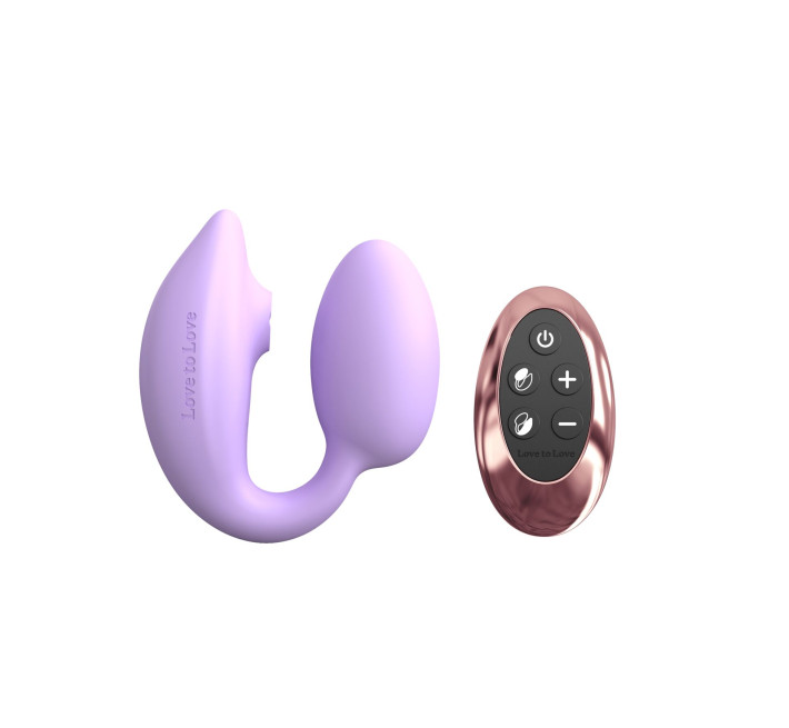 Виброяйте с вакуумной клиторальной стимуляцией Love To Love Wonderlover VIVA MAUVE