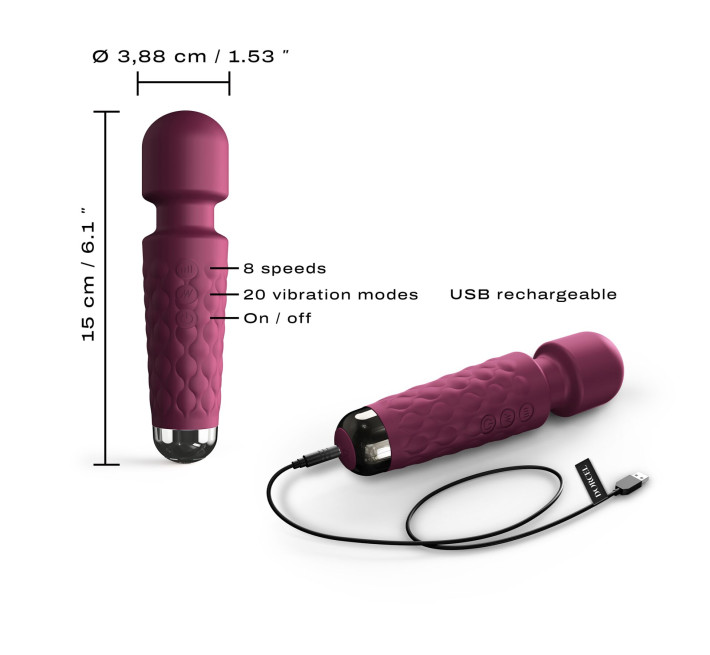Мінівібромасажер Dorcel Wand Mini Wanderful Plum