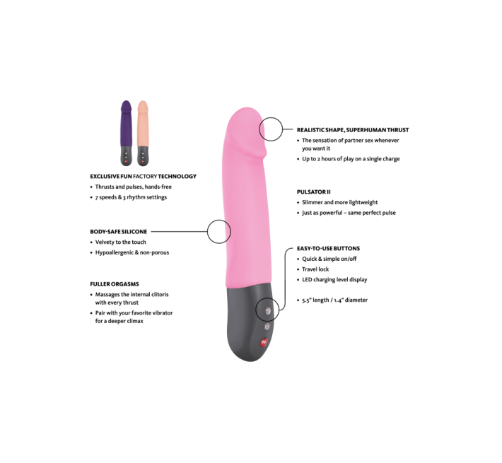 Вібратор-пульсатор Fun Factory Stroniс Real Тілесний