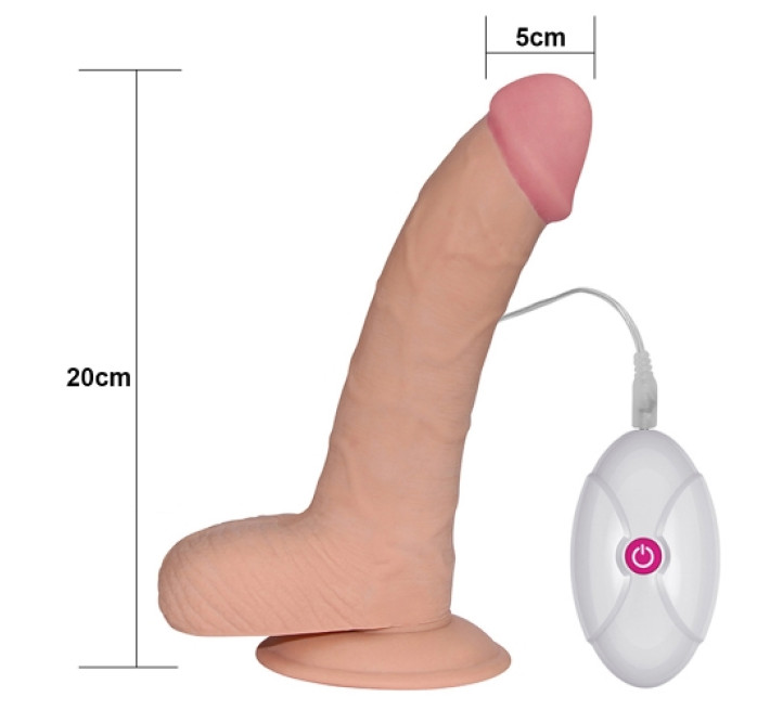 Вибратор LoveToy The Ultra Soft Dude Vibrating 8.8 Телесный