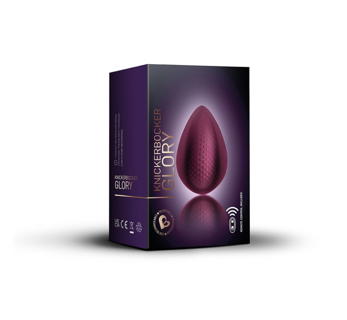 Вибратор в трусики Rocks Off Knickerbocker Glory - Burgundy, пульт ДУ