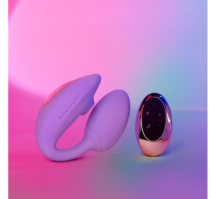 Виброяйте с вакуумной клиторальной стимуляцией Love To Love Wonderlover VIVA MAUVE