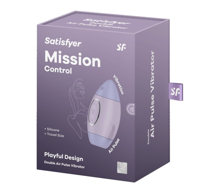 Вакуумний стимулятор з вібрацією Satisfyer Mission Control Violet, 2 незалежні мотори