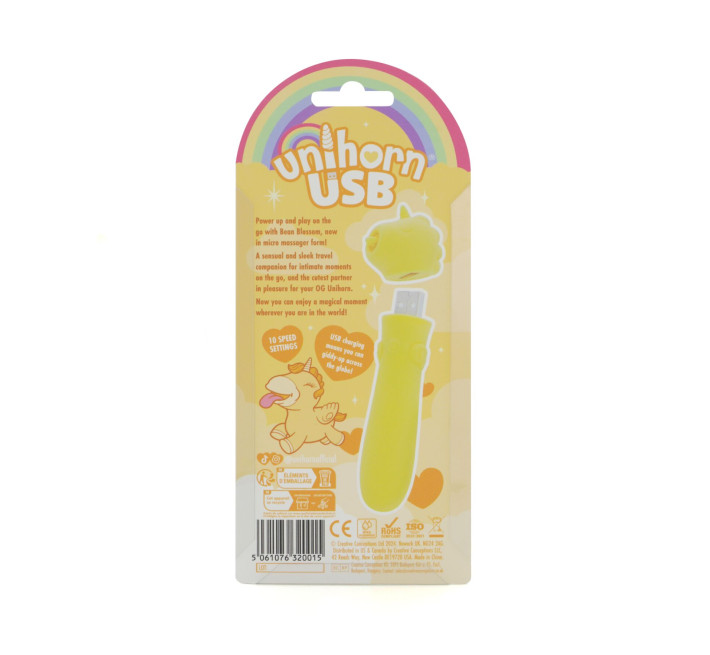Вібратор-єдиноріжка Unihorn USB Bullet - Bean Blossom, віброкуля, USB-зарядка