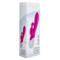 Вибратор-кролик S Pleasures Premium Corabi Rabbit, розовый, ушки для клитора, 16 режимов, нагрев Вибратор-кролик S Pleasures Premium Corabi Rabbit, розовый, ушки для клитора, 16 режимов, нагрев