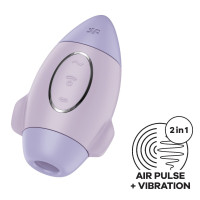 Вакуумний стимулятор з вібрацією Satisfyer Mission Control Violet, 2 незалежні мотори Вакуумний стимулятор з вібрацією Satisfyer Mission Control Violet, 2 незалежні мотори