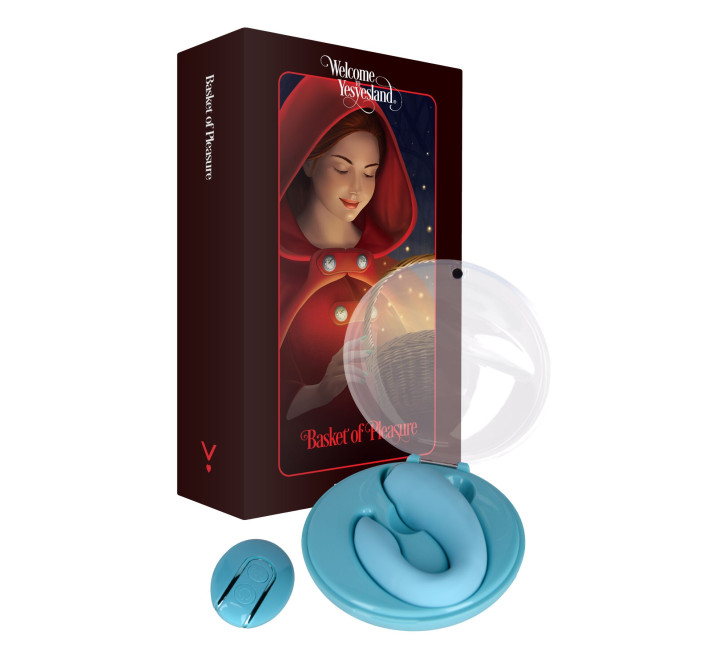 Вібратор для пар FairyGasm PleasureBerry blue, зарядний кейс, пульт ДК