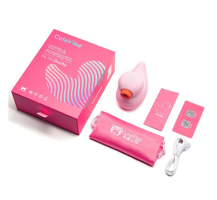 Вакуумный вибратор-уточка CuteVibe Ducky Pink