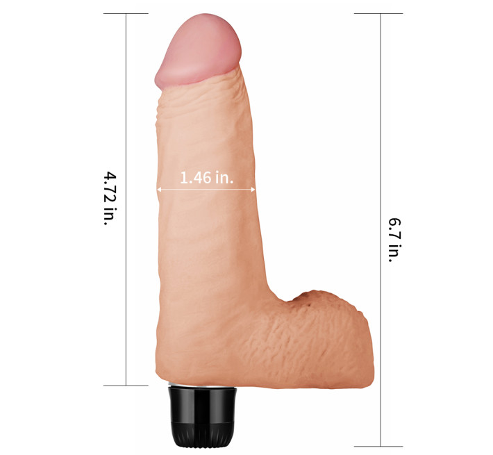 Реалістичний вібратор LoveToy Reel Feel Realistic Vibrator 7