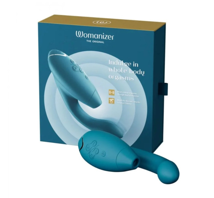 Інноваційний безконтактний вібратор-стимулятор Womanizer Duo 2 Petrol