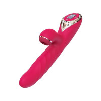 Вибратор-кролик с вакуумной стимуляцией и вращающимся стволом Kistoy A-King Max Красный Вибратор-кролик с вакуумной стимуляцией и вращающимся стволом Kistoy A-King Max Красный