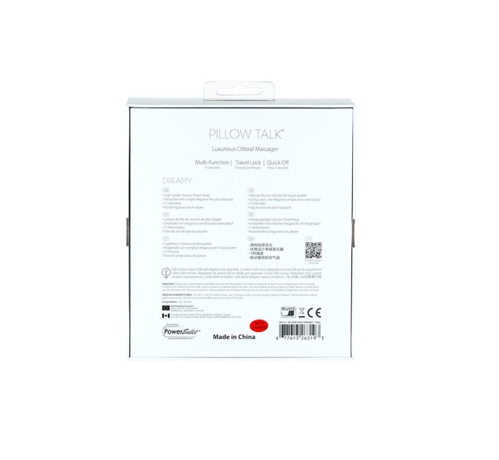 Розкішний вакуумний кліторальний стимулятор Pillow Talk Dreamy Бірюзовий із кристалом Swarovski