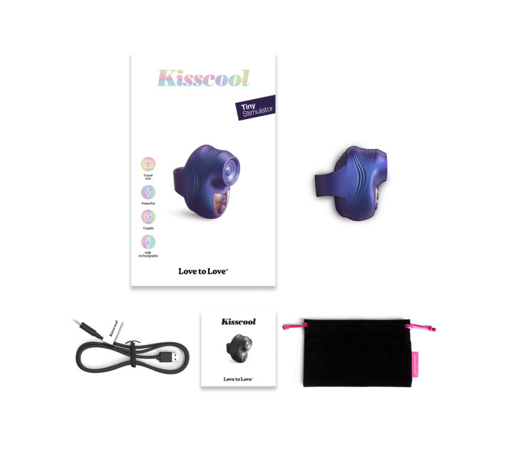 Вибратор на палец Love To Love KISSCOOL - IRIDESCENT INDIGO