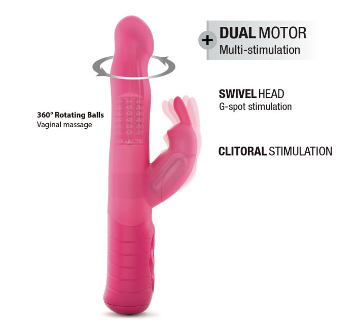 Вібратор-кролик Dorcel Baby Rabbit Magenta 2.0 з перлинним масажем і головкою, що обертається