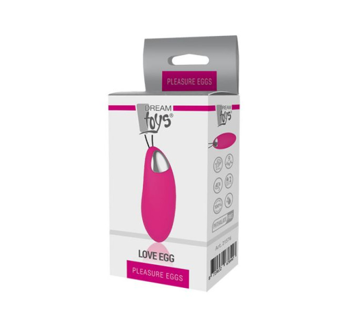 Віброяйце Dreamtoys Pleasure Eggs Love Egg Фуксія
