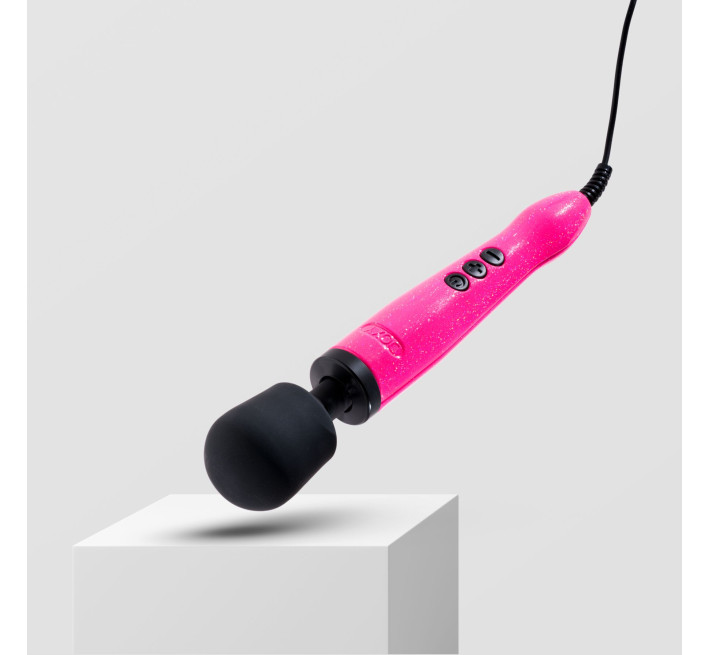 Вібромасажер DOXY Die Cast Massager Hot Pink, дуже потужний, живлення 220В, металевий корпус