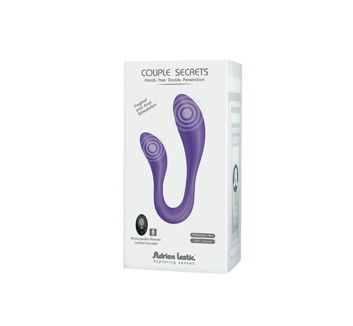 Вібратор для пар Adrien Lastic Couple Secrets II з пультом LRS, два мотори, універсальний