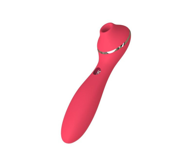 Вакуумный вибратор KisToy Polly Plus Красный