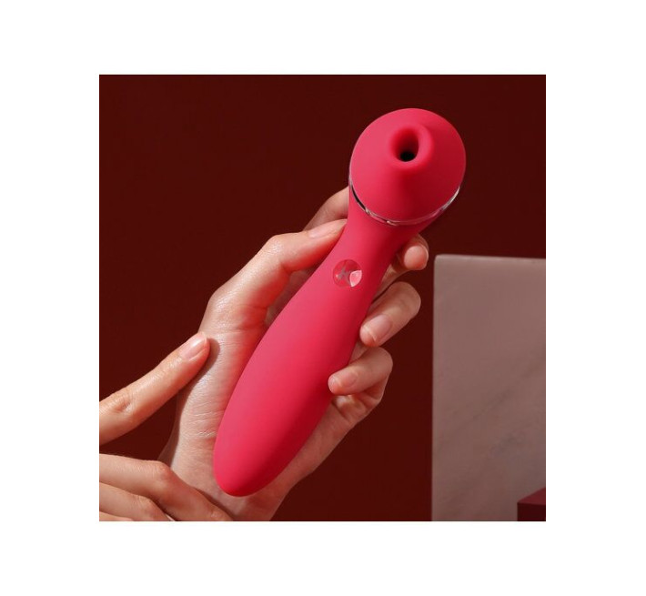 Вакуумный вибратор KisToy Polly Plus Красный