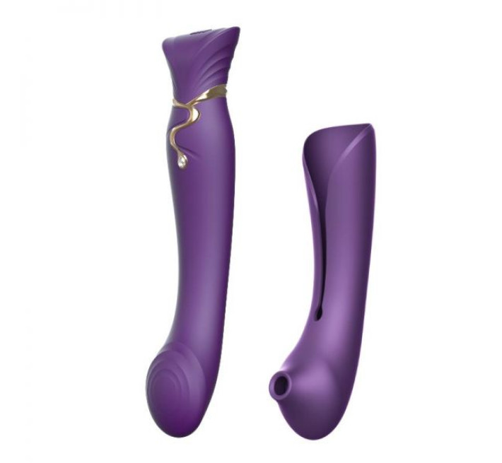 Ультрасовременный вибромассажер 3 в 1 Zalo Queen Фиолетовый