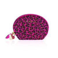 Міні вібромасажер Rianne S: Lovely Leopard Фіолетовий, 10 режимів роботи, косметичка-чохол