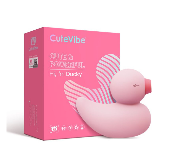 Вакуумный вибратор-уточка CuteVibe Ducky Pink