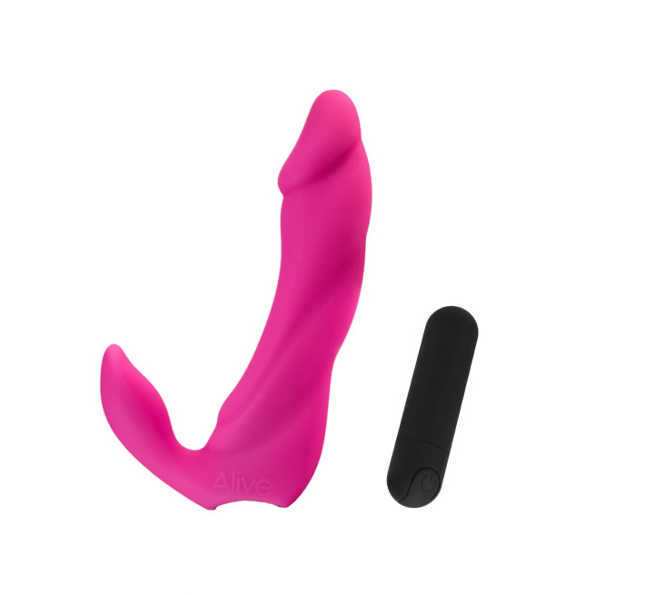 Вибратор вагинально-клиторальный Alive Bifun Pro, Pink, перезаряжаемый