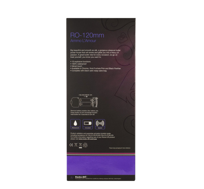 Вибратор Rocks Off RO-120mm 10 Серебристый