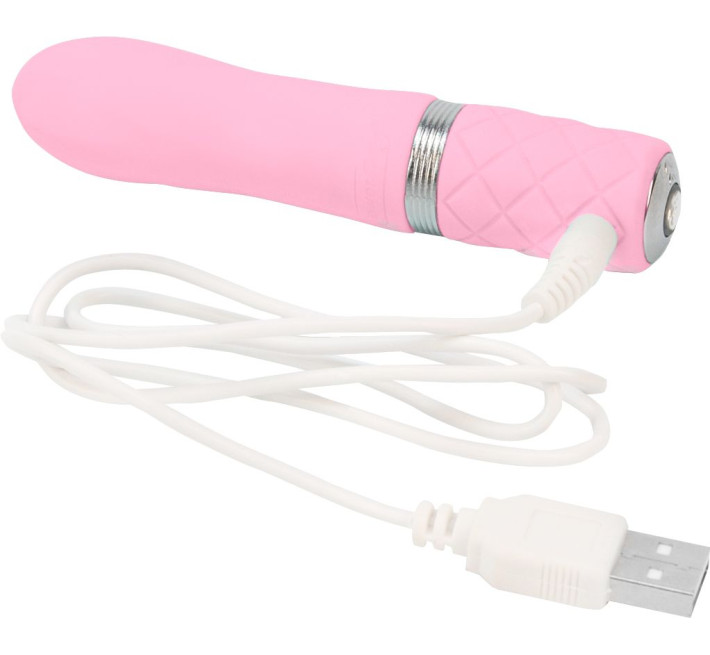 Роскошный вибратор PILLOW TALK Flirty с кристаллом Сваровски Розовый