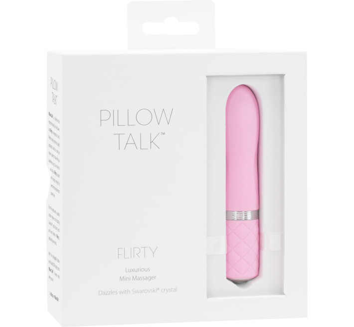 Роскошный вибратор PILLOW TALK Flirty с кристаллом Сваровски Розовый