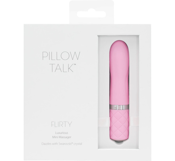 Роскошный вибратор PILLOW TALK Flirty с кристаллом Сваровски Розовый