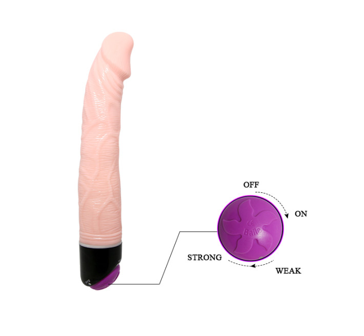 Вибратор LyBaile Waves Of Pleasure Fantasy Vibe Flesh, 23 см