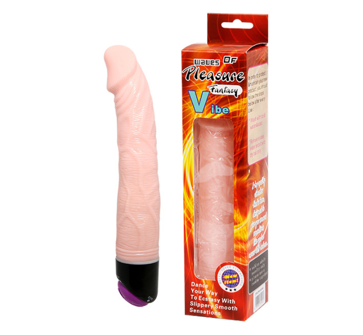 Вибратор LyBaile Waves Of Pleasure Fantasy Vibe Flesh, 23 см