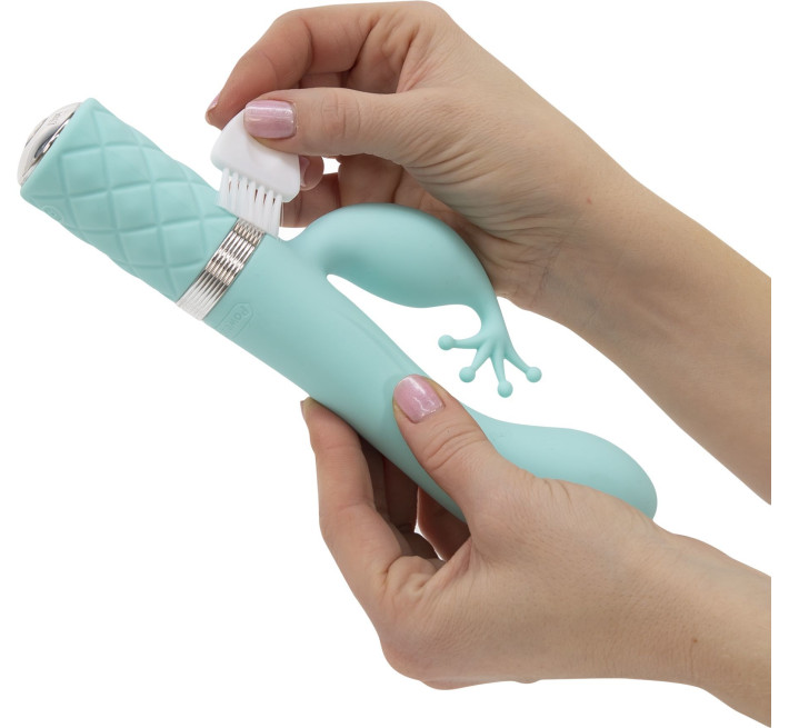 Роскошный вибратор-кролик Pillow Talk Kinky Бирюзовый