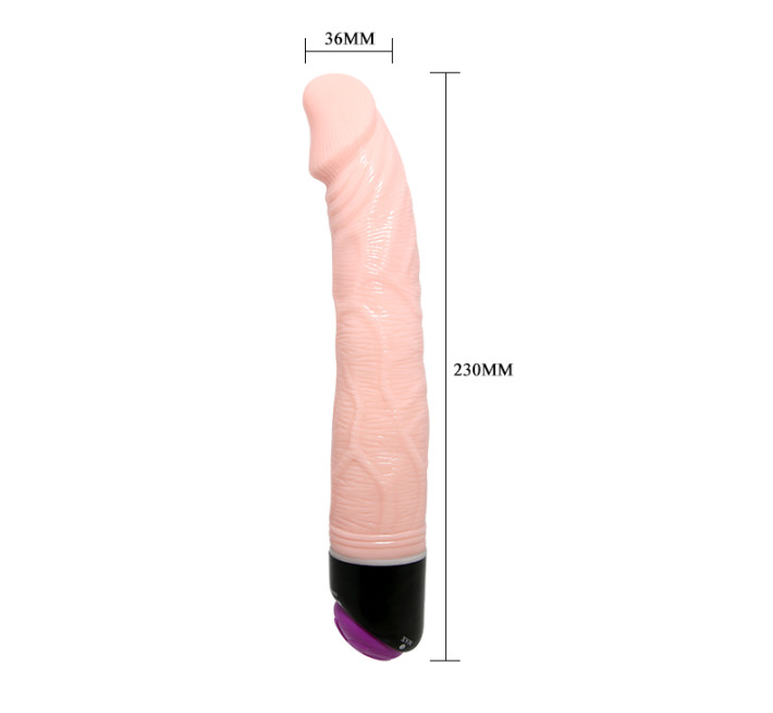 Вибратор LyBaile Waves Of Pleasure Fantasy Vibe Flesh, 23 см