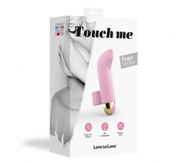 Вібратор на палець Love To Love TOUCH ME ROSE, який перезаряджається, потужний мотор